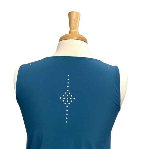 Title Nine Sleeveless Laser Cut Lightweight Pull-Over Dress Teal size XS - Picture 6 of 10